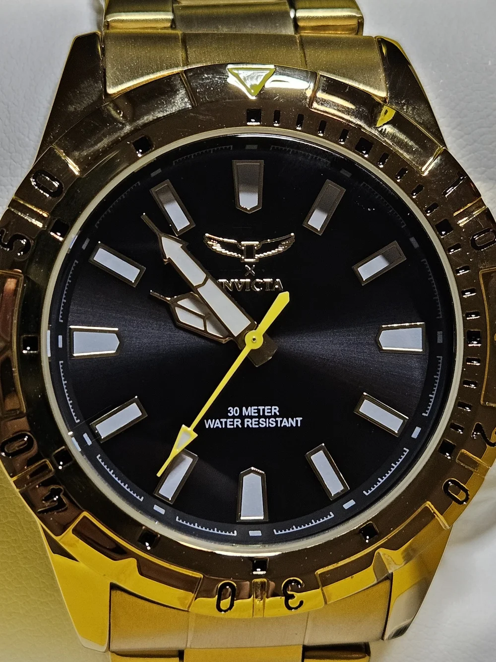 Invicta Specialty I 69032 Gold Men's Watch 42mm Black Dial-NIBWT